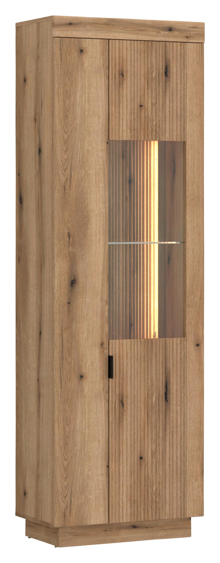 Vitrine Delamar Eichefarben Dekor B: 62,2 cm