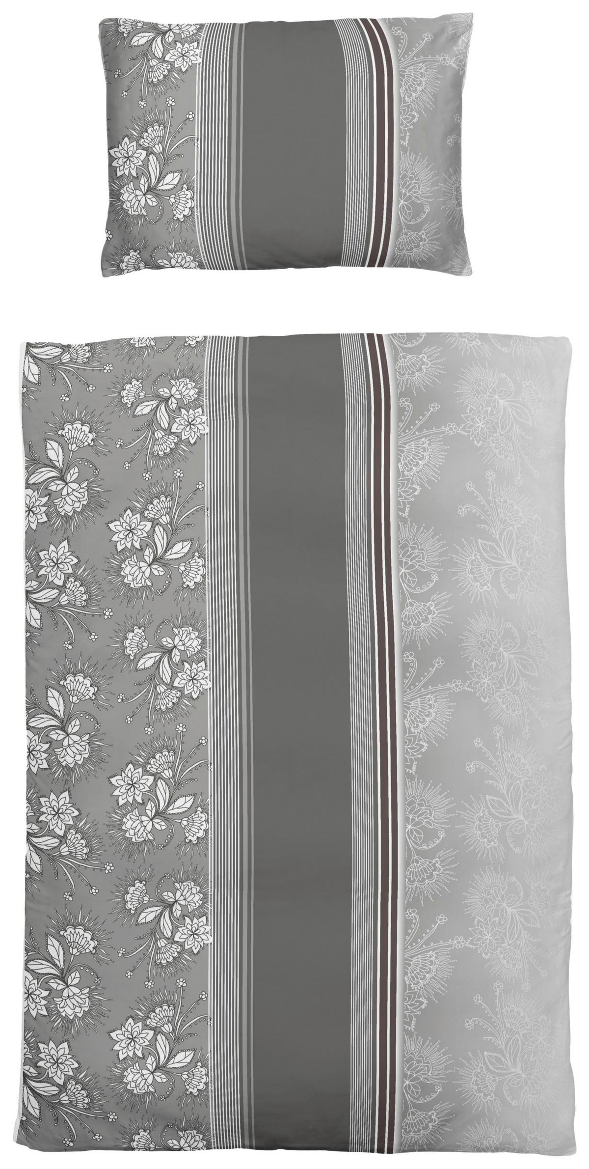 Bettwäsche 140x200 cm Natalia Bunt in verschiedenen Designs - Blau/Beige, KONVENTIONELL, Textil - Ondega