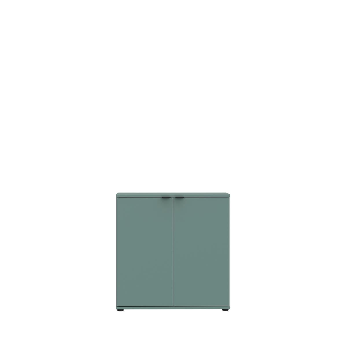 Komoda Ganymede, šalviovozelená, š: 80cm - čierna/šalviovozelená, Modern, kov/kompozitné drevo (80,1/82,3/34,1cm)