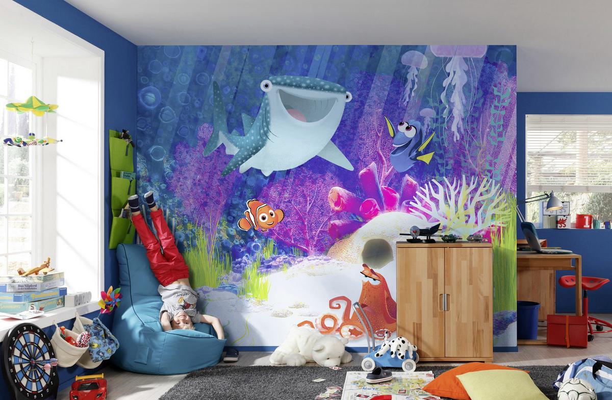 Fototapete Dory Aqua Party - Multicolor, Trend, Papier (300/280cm)