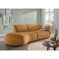 Ecksofa Jesi, Goldfarben S: 107x238 Cm - Goldfarben/Schwarz, MODERN, Textil (107/238cm) - Livetastic