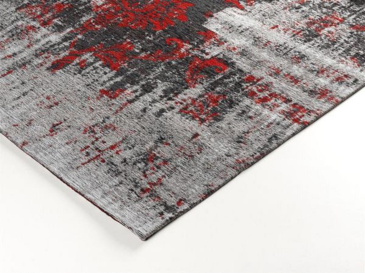 Vintage-Teppich Diana Melody Grau/Rot 40x60 cm - Rot/Grau, Trend, Textil (40/60cm) - Novel