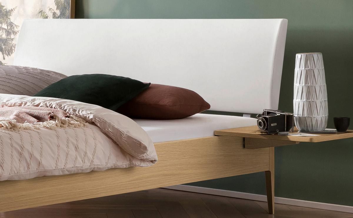 Bett Sestola Eichefarben 140x200 Cm - Eichefarben/Weiß, KONVENTIONELL, Holz/Textil (140/200cm) - Hasena