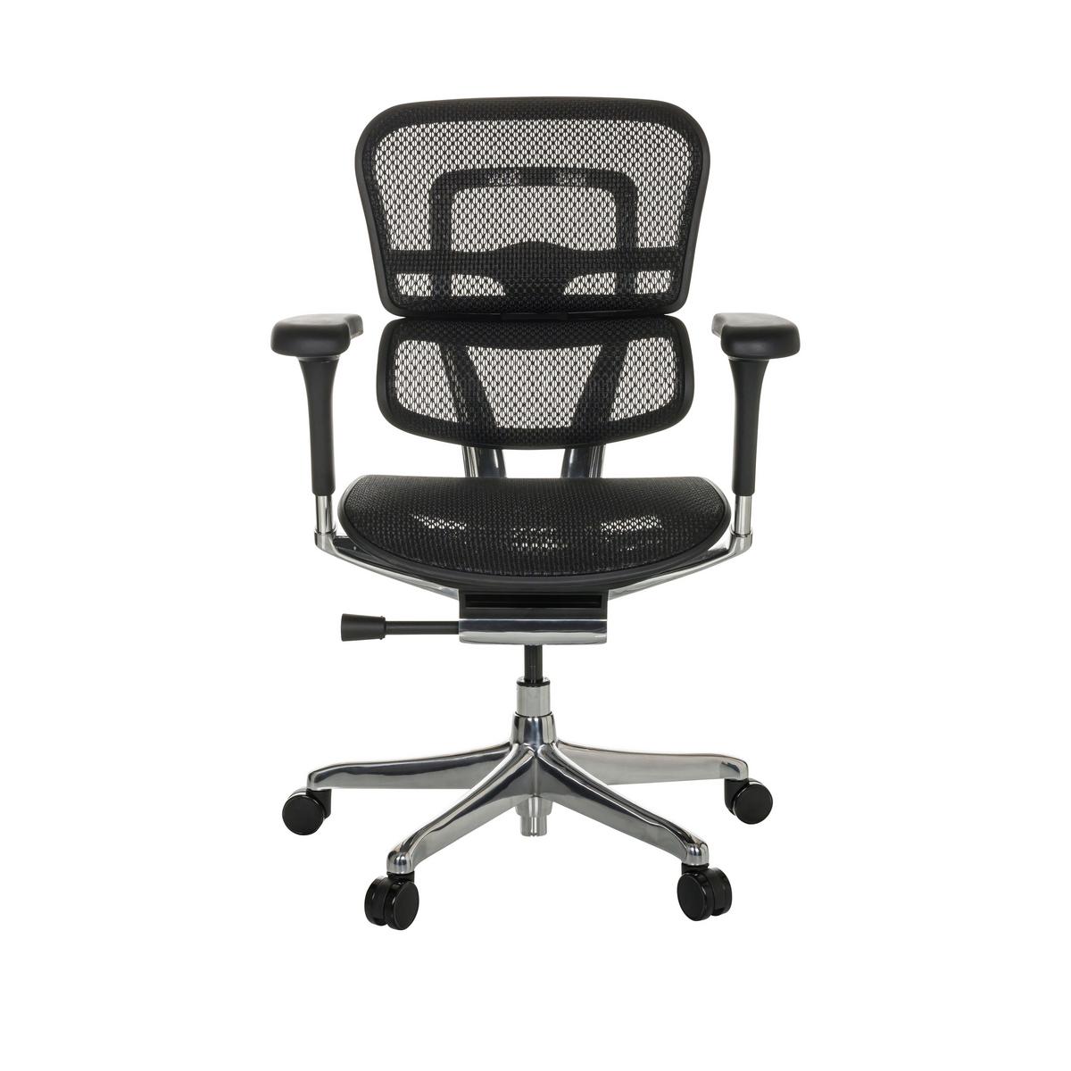 Drehstuhl Ergohuman Base I - Silberfarben/Schwarz, Basics, Kunststoff/Textil (69/107-122/64cm) - MID.YOU