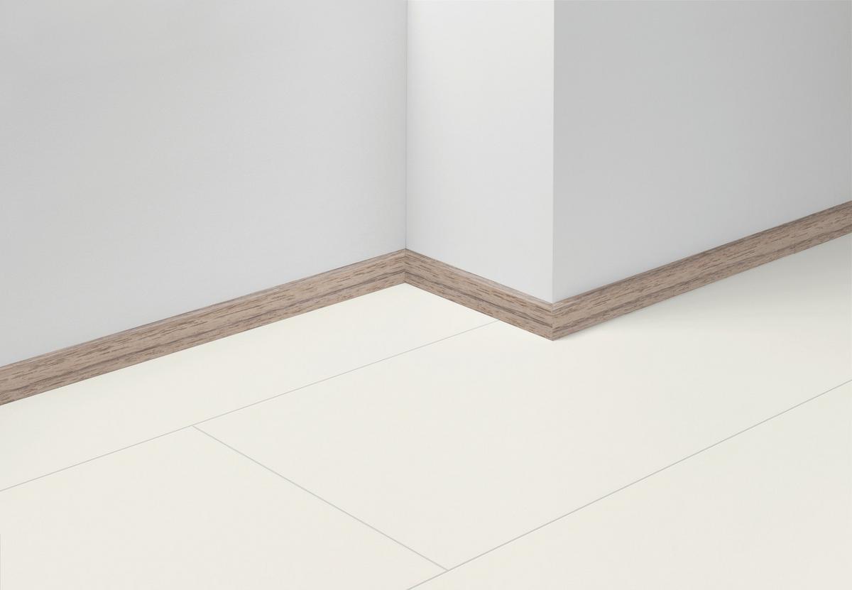 Sockelleiste Teak - Hellbraun/Hellgrau, Basics, Holzwerkstoff (220/1,6/4cm) - Parador