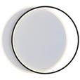 LED-Deckenleuchte Rosalia L: 55 cm Rund - Schwarz/Weiß, MODERN, Kunststoff/Metall (55/48,5/6cm) - Luca Bessoni
