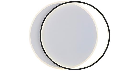 LED-Deckenleuchte Rosalia L: 55 cm Rund - Schwarz/Weiß, MODERN, Kunststoff/Metall (55/48,5/6cm) - Luca Bessoni