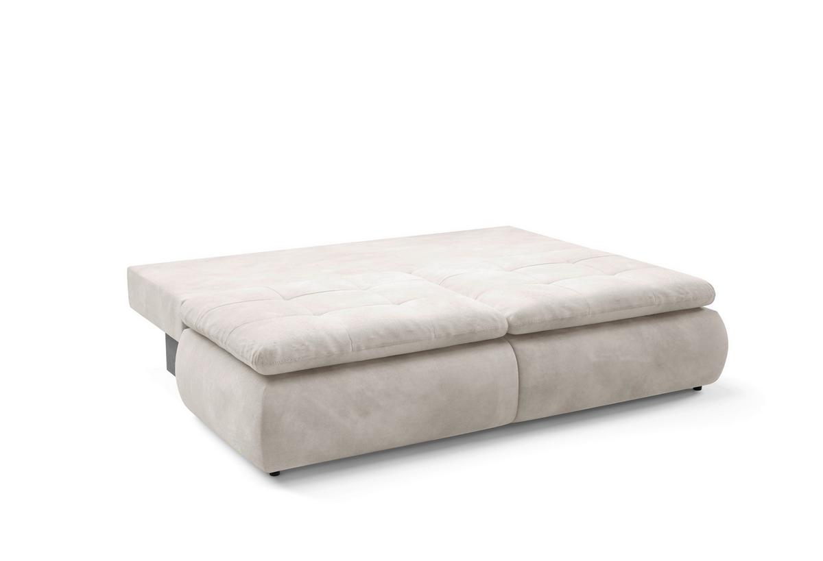 Schlafsofa Mystic Creme B: 220cm - Creme/Schwarz, Design, Textil (220/94/114cm) - Livetastic