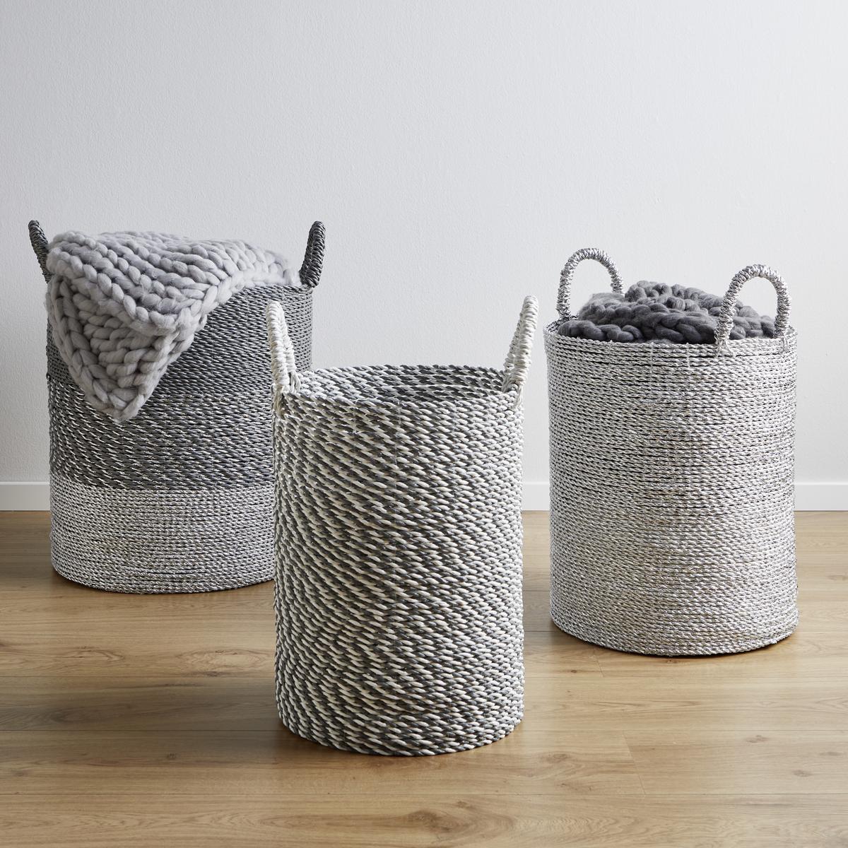 Koš SHANNON výška 44 cm - šedá, Moderní, plast (36/44cm) - Bessagi Home