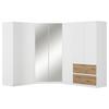 Eckkleiderschrank Costa Weiß Eiche Artisan Dekor - Eiche Artisan/Weiß, MODERN, Holzwerkstoff (208/197/253cm) - Rauch Möbel
