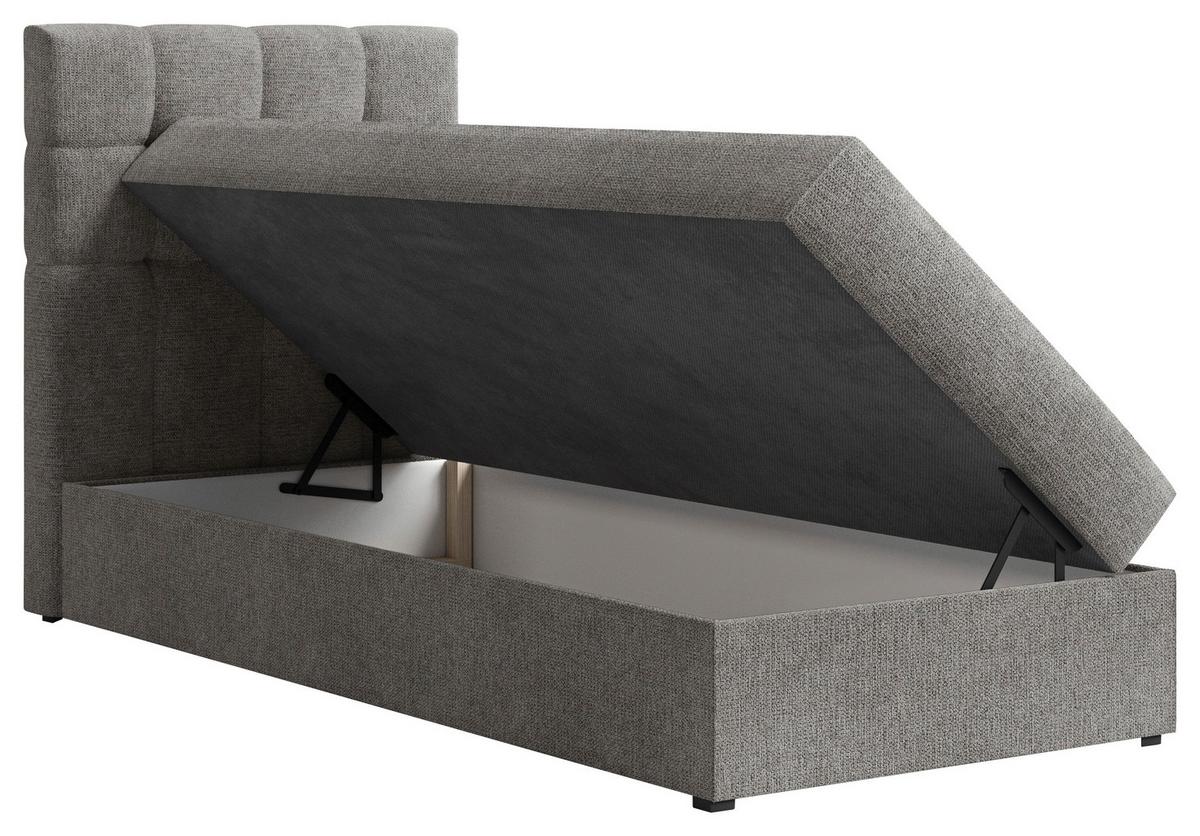 BOXBETT Oslo Anthrazit 90x200cm - Anthrazit/Schwarz, MODERN, Holz/Kunststoff (90/200cm) - MID.YOU