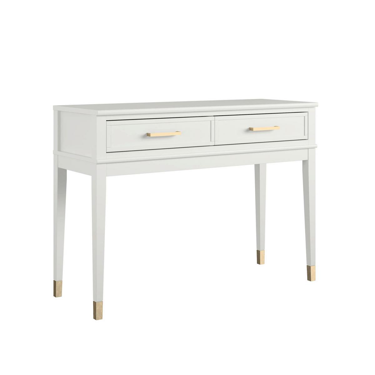 Konsolentisch Westerleigh Weiß L: 105cm - Weiß, Design, Holzwerkstoff/Metall (105/40/76cm) - MID.YOU