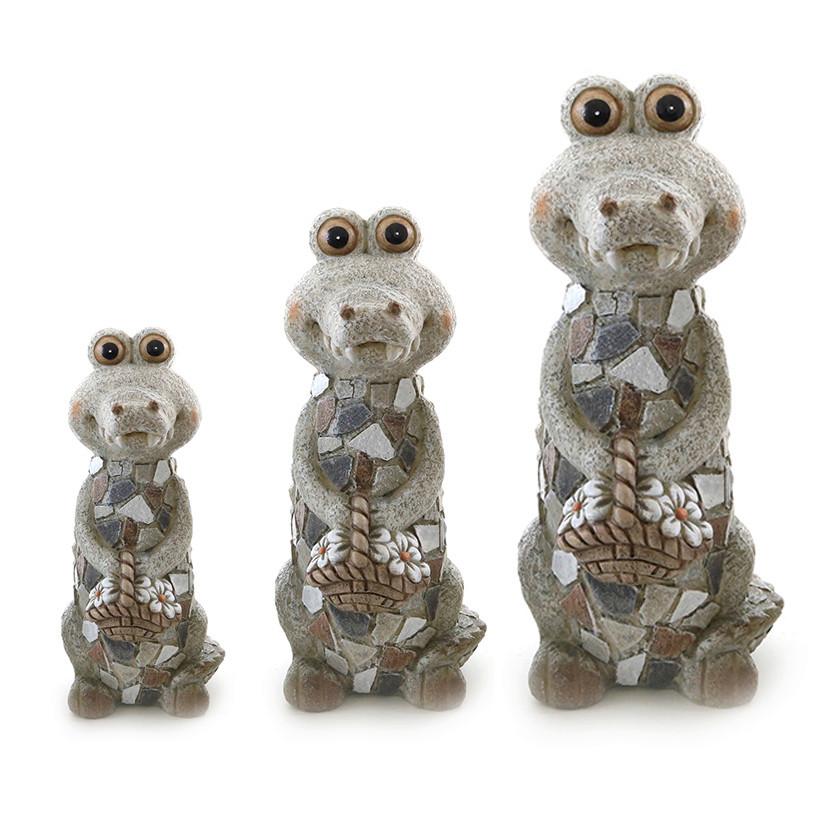 Dekokrokodil Kroko - Grau, Basics, Kunststoff (15/13/29,5cm)