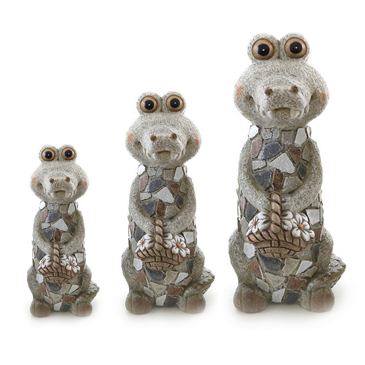 Dekokrokodil Kroko - Grau, Basics, Kunststoff (19/17,5/44,5cm)