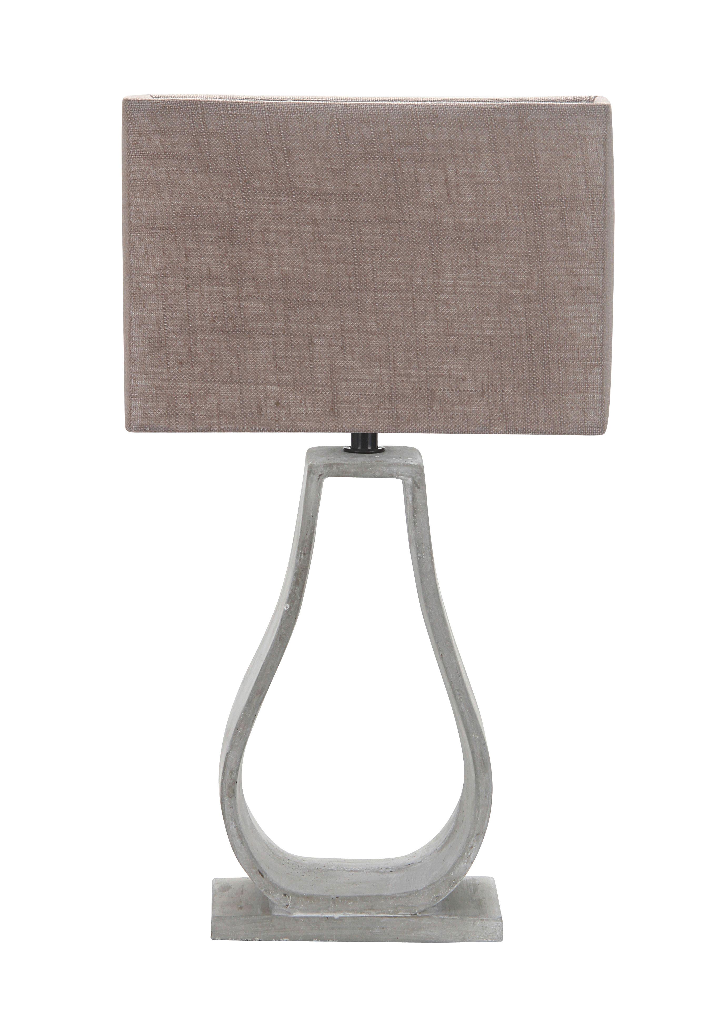 TISCHLEUCHTE 41-79992 - Beige, Design, Stein/Textil (13/22.5/39.5cm)