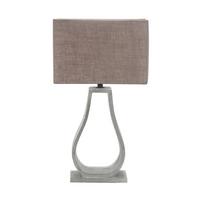 TISCHLEUCHTE 41-79992 - Beige, Design, Stein/Textil (13/22.5/39.5cm)