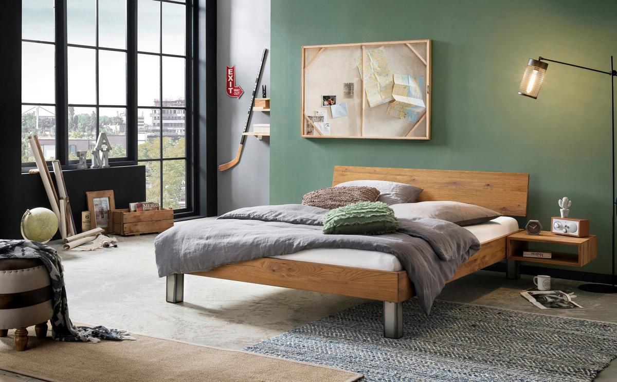 Bett Lodi Wildeiche 160x200 Cm - Wildeiche, Natur, Holz (160/200cm) - Hasena