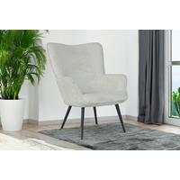 Sessel Uta Elfenbein B: 72 Cm - Elfenbein/Schwarz, Basics, Textil (72/97/80cm) - MID.YOU