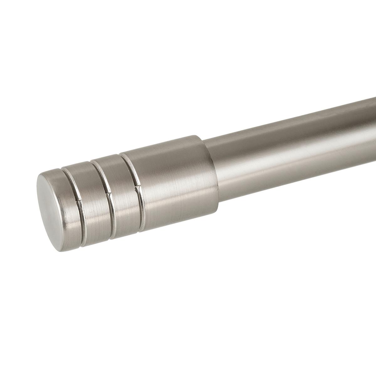 Sada tyčí na závesy Rillcube, 120-210cm - farba ušľachtilej ocele, kov (120-210cm) - Premium Living