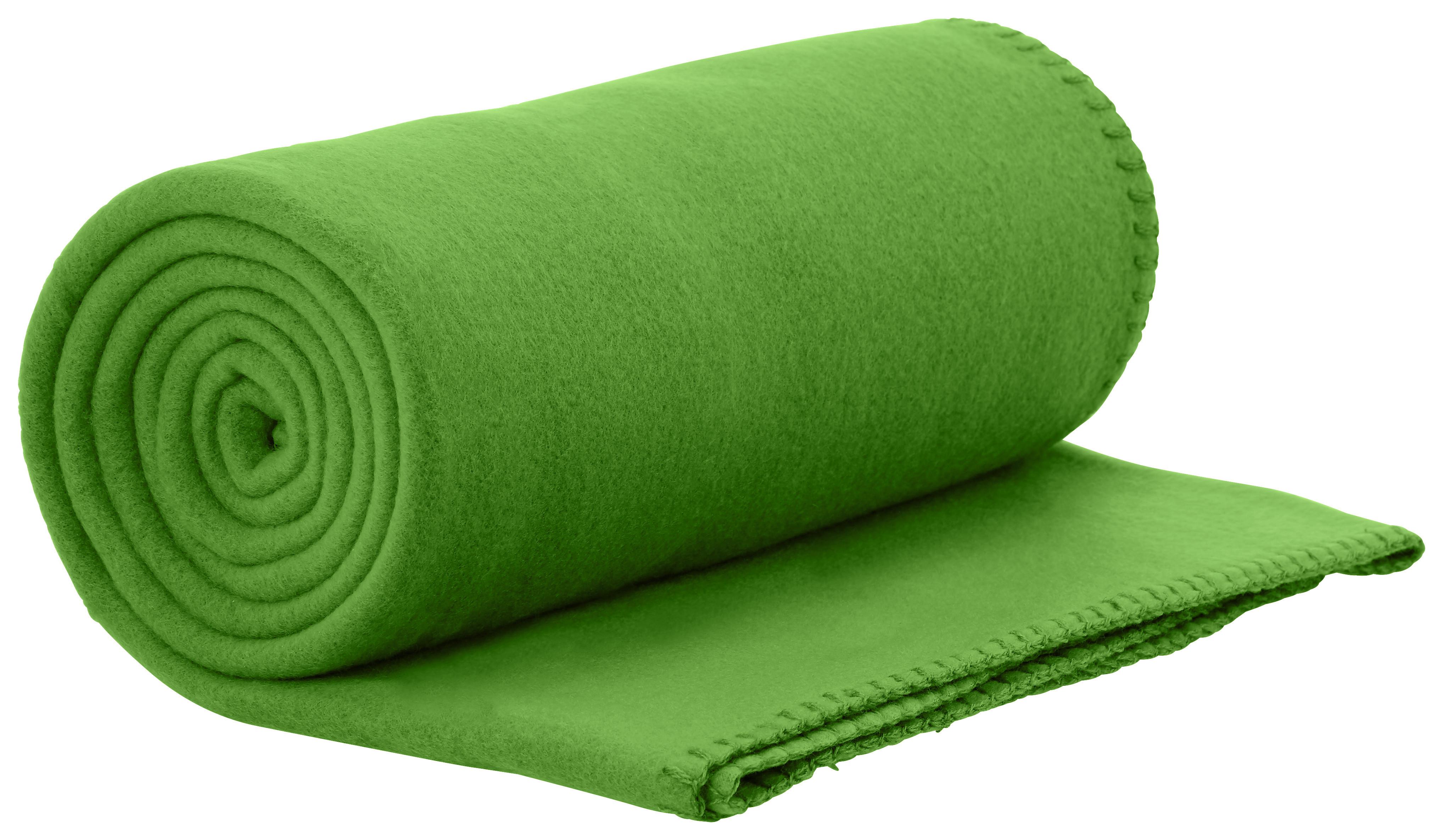 FLEECOVÁ DEKA BEA - zelená, textil (130/160cm) - Modern Living