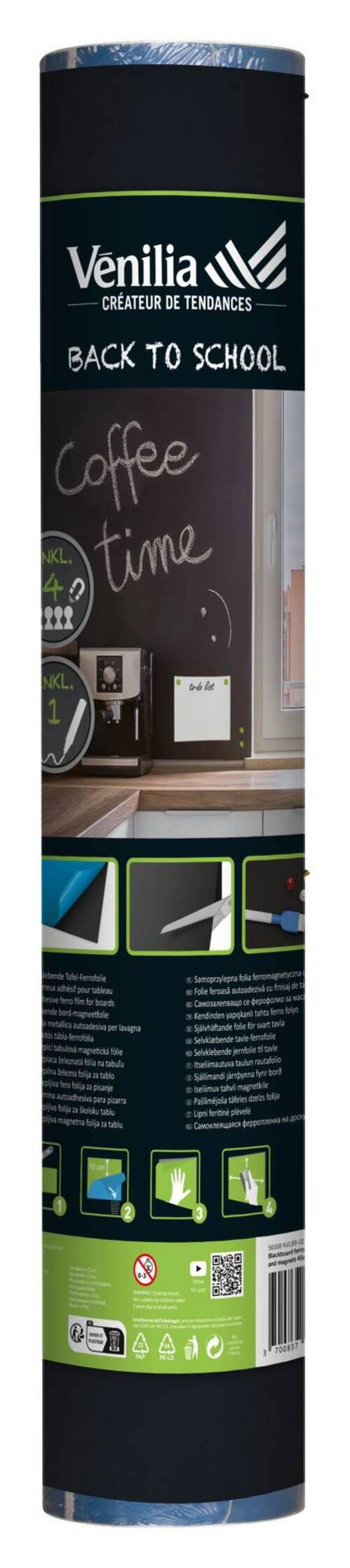 Klebefolie Schwarz Tafelfolie 45x100 Cm - Schwarz, Basics (45/100cm)