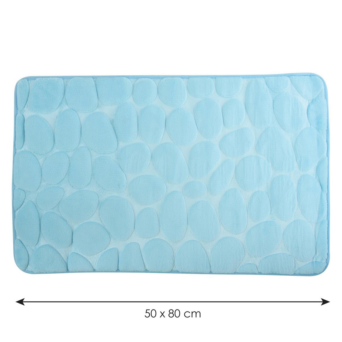 Badteppich Hellblau 50/80 cm - Hellblau, KONVENTIONELL (50/80cm) - Spirella