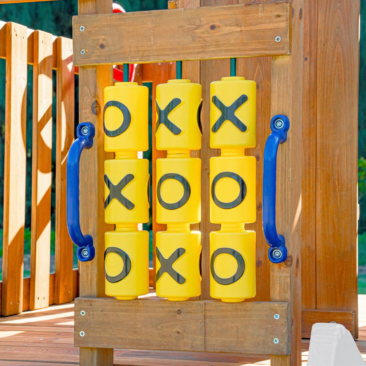 Spielturm mit Rutsche Weiss - Anthrazit/Braun, Basics, Holz/Kunststoff (435/410/305cm) - Ambia Garden