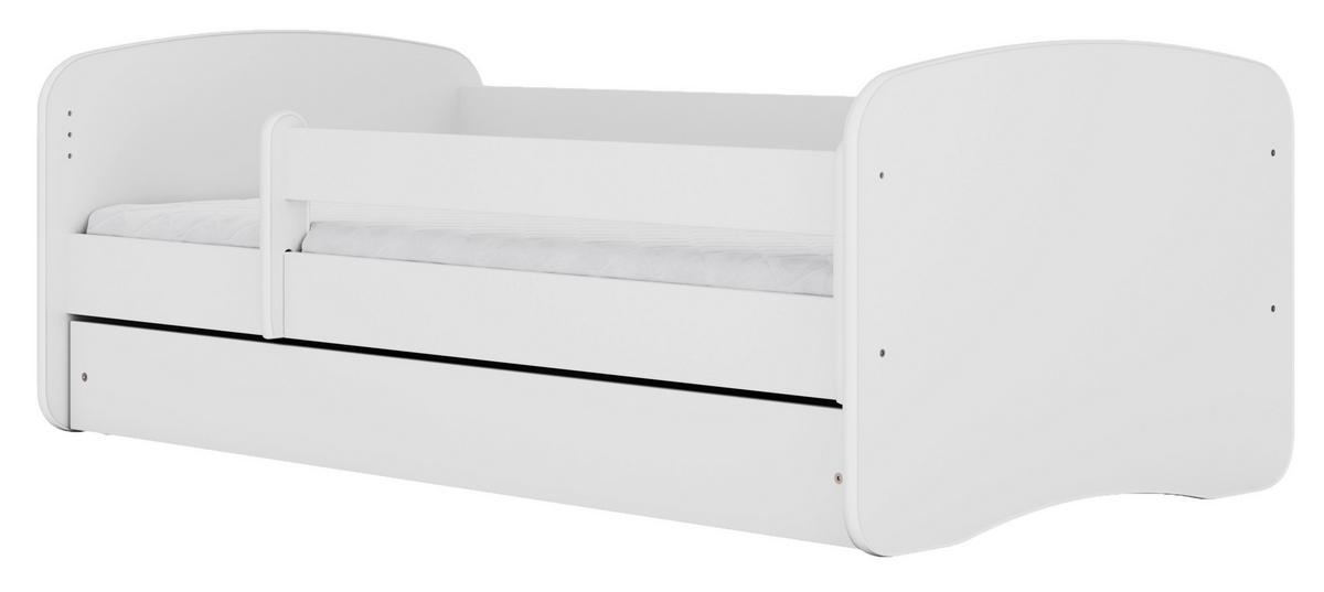Kinder-/Juniorbett Babydreams inkl. Matratze 80x160 - Birkefarben/Weiß, MODERN, Holz/Holzwerkstoff (80/160cm) - MID.YOU