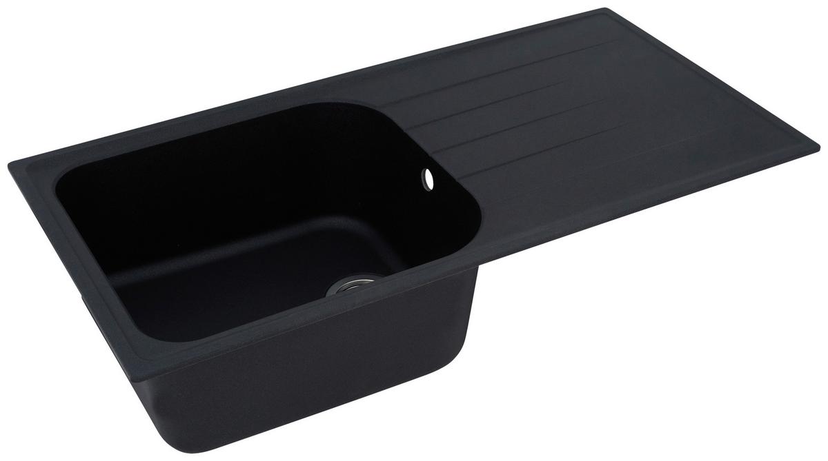 Spüle Respekta Stein Bxt: 100x50 Cm - Schwarz, Trend, Stein (100/22,5/50cm) - Respekta