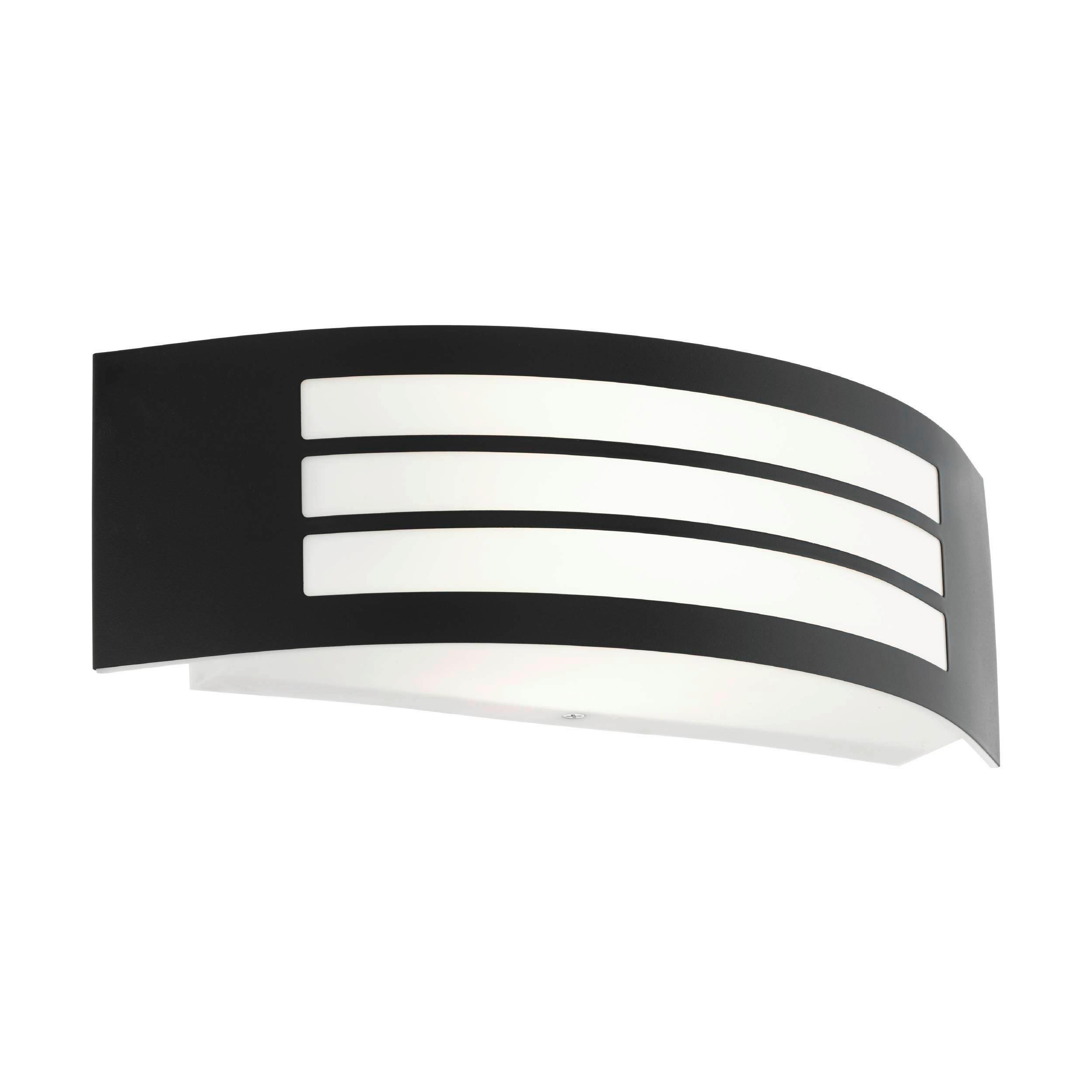 AUSSENWANDLEUCHTE 75422 LEIROS SCHWARZ/WEISS - Schwarz/Weiß, Basics, Kunststoff/Metall (31/10/9cm) - Eglo