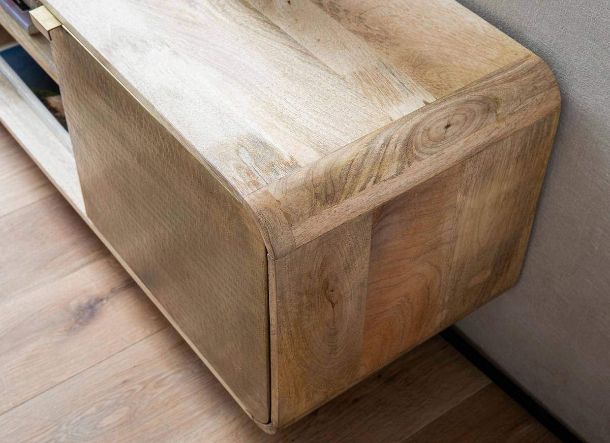 Lowboard Braun B: 160 Cm - Goldfarben/Schwarz, Design, Holz/Metall (160/55/41cm) - MID.YOU