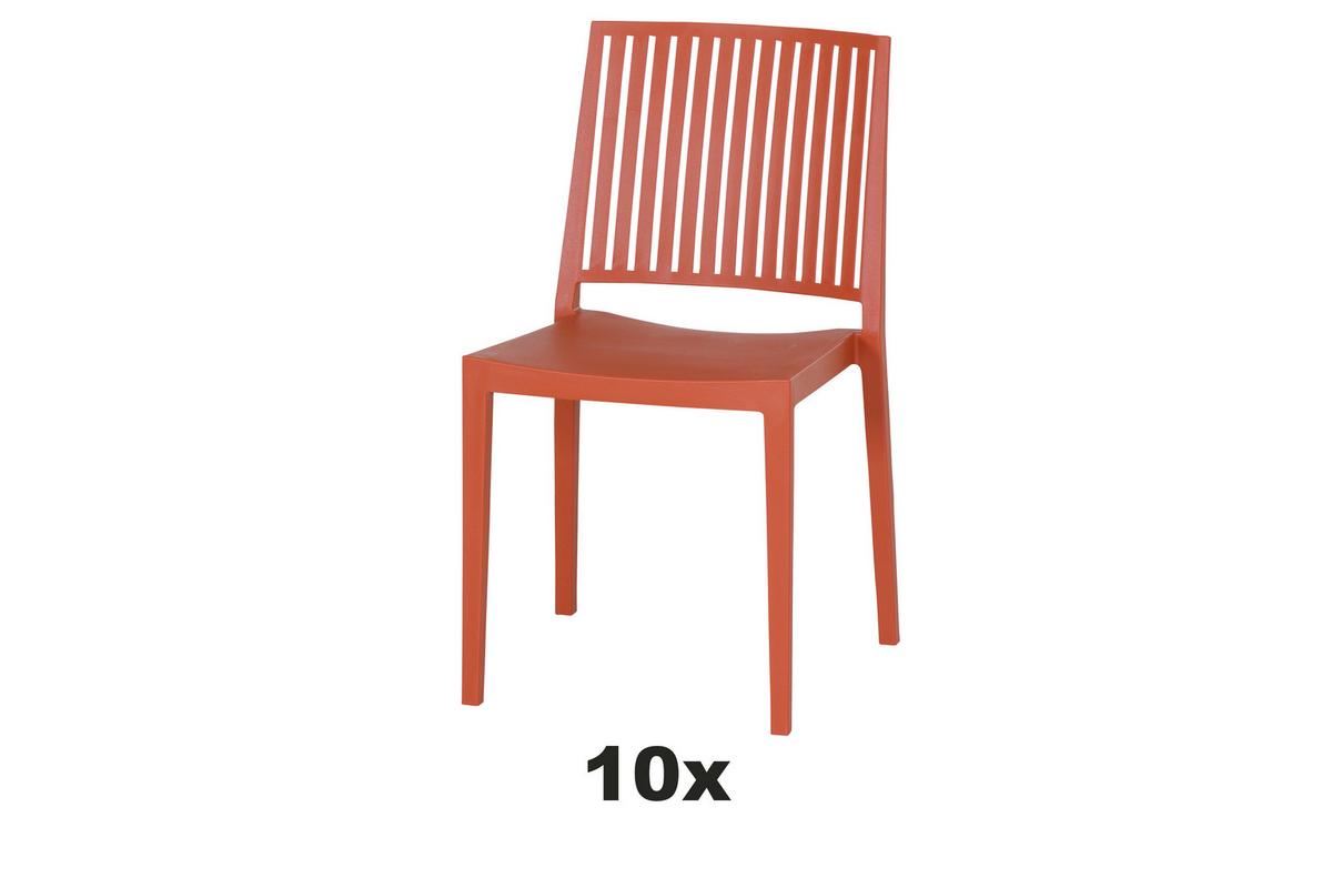 Gartensessel-Set Lane - Rot, Basics, Kunststoff (46/80/56cm) - Siena Garden