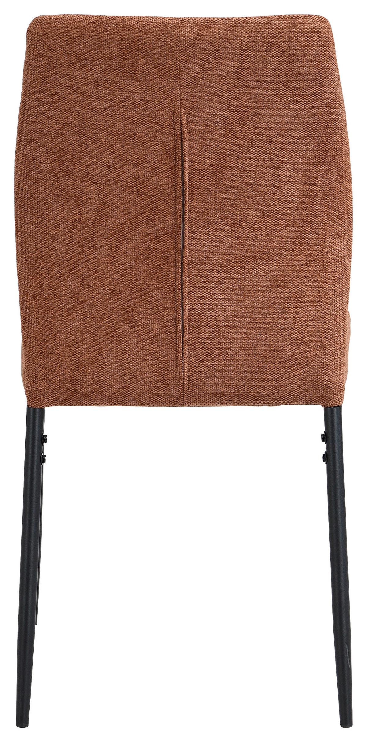 Vierfußstuhl Augusta Webstoff Braun - Schwarz/Braun, KONVENTIONELL, Textil/Metall (45/87/56.5cm)