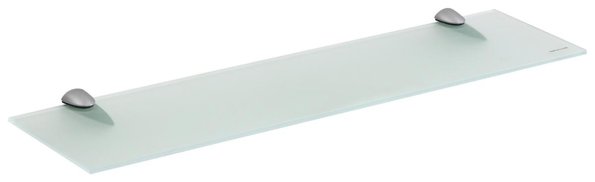 Falipolc ROCCO-2 60/15 CM *TOP ÁR* - ezüstszínű/szürke, Modern, Üveg/fém (60/0,6/15cm) - Best Price