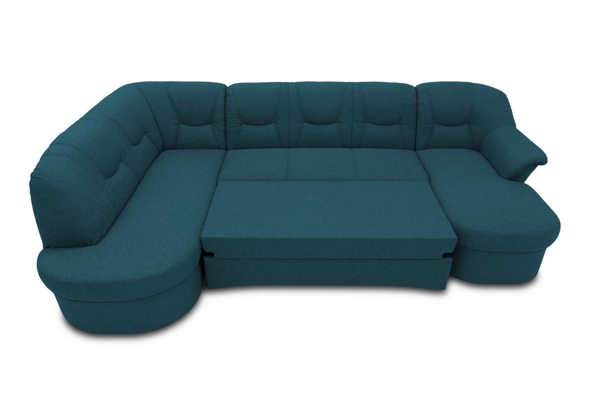 Wohnlandschaft Sarafina Dunkelblau - Schwarz/Dunkelblau, KONVENTIONELL, Textil (180/295/146cm) - MID.YOU