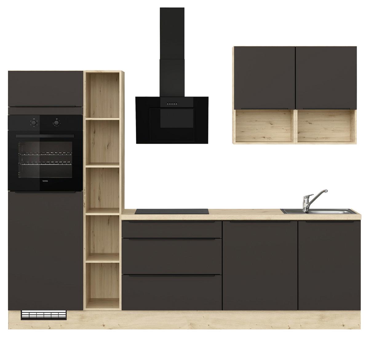 Küchenleerblock Ip1200 - Eichefarben/Braun, Design, Holzwerkstoff (280cm) - Impuls