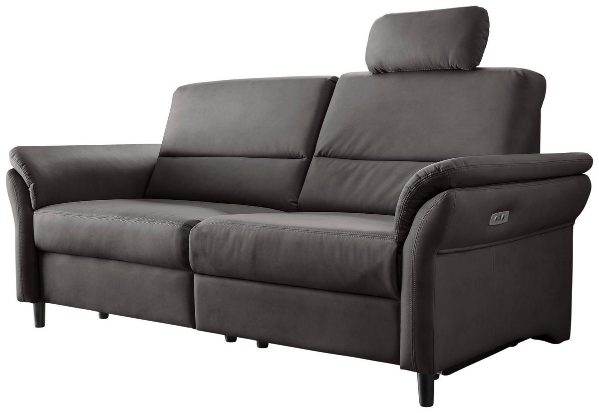 3-Sitzer-Sofa Cavoli, Anthrazit B: 192 cm - Anthrazit/Schwarz, MODERN, Textil (192/90/89cm) - Livetastic