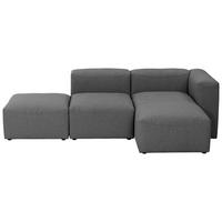 Ecksofa Lena Anthrazit Flachgewebe - Anthrazit, Design, Textil (250/73/160cm) - Max Winzer
