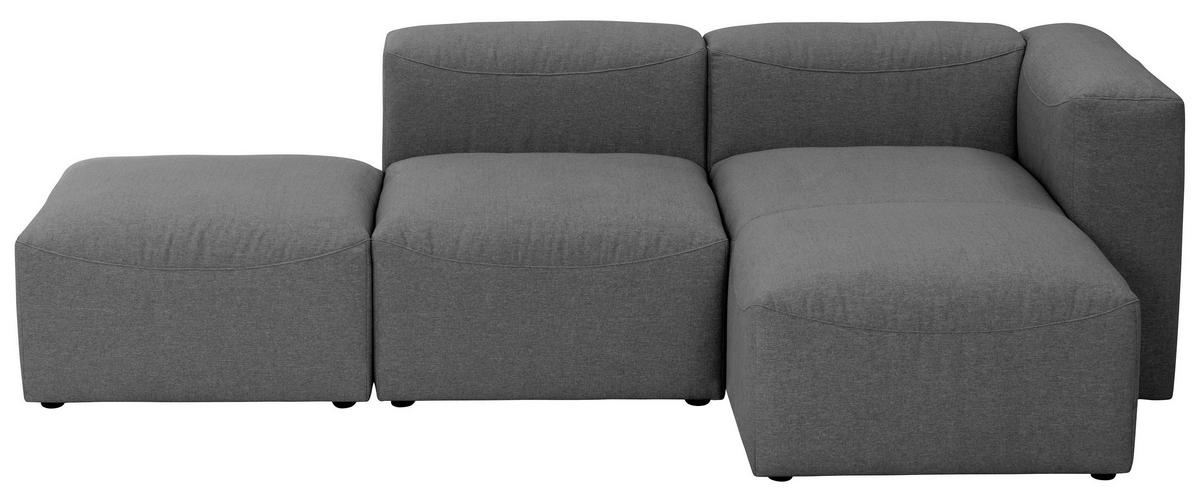 Ecksofa Lena Anthrazit Flachgewebe - Anthrazit, Design, Textil (250/73/160cm) - Max Winzer