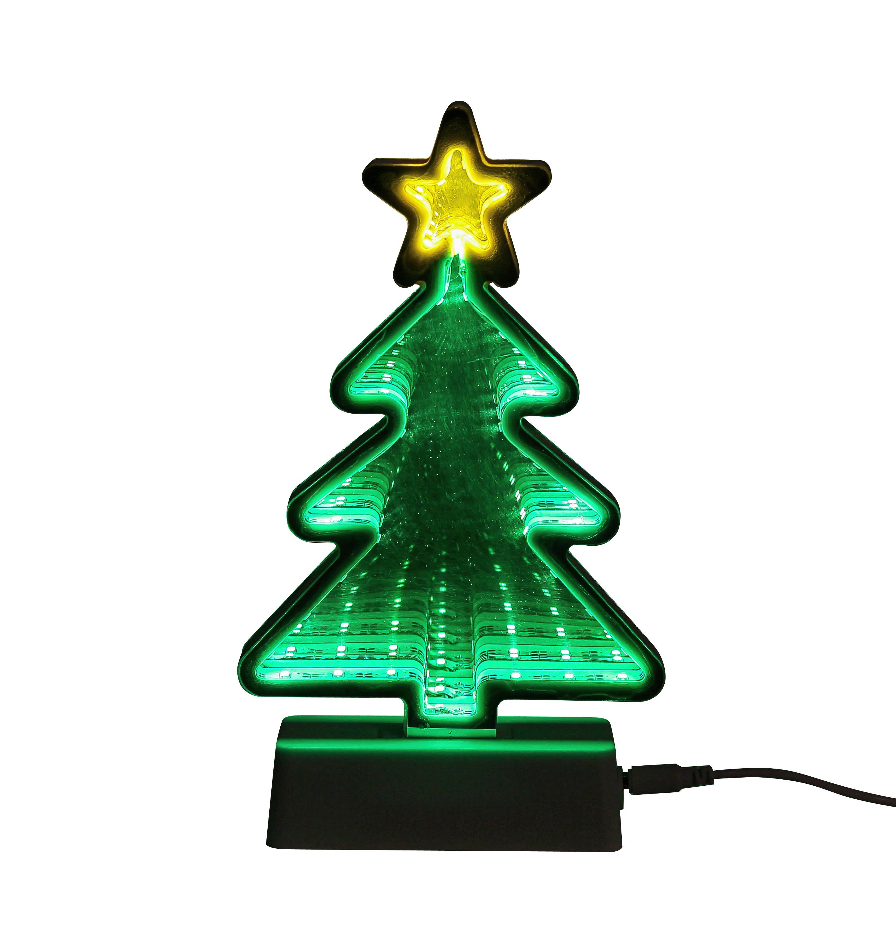 Led-dekoleuchte Christmas Tree - Transparent/Weiß, Basics, Kunststoff (13,2/4,6/22,8cm) - James Wood