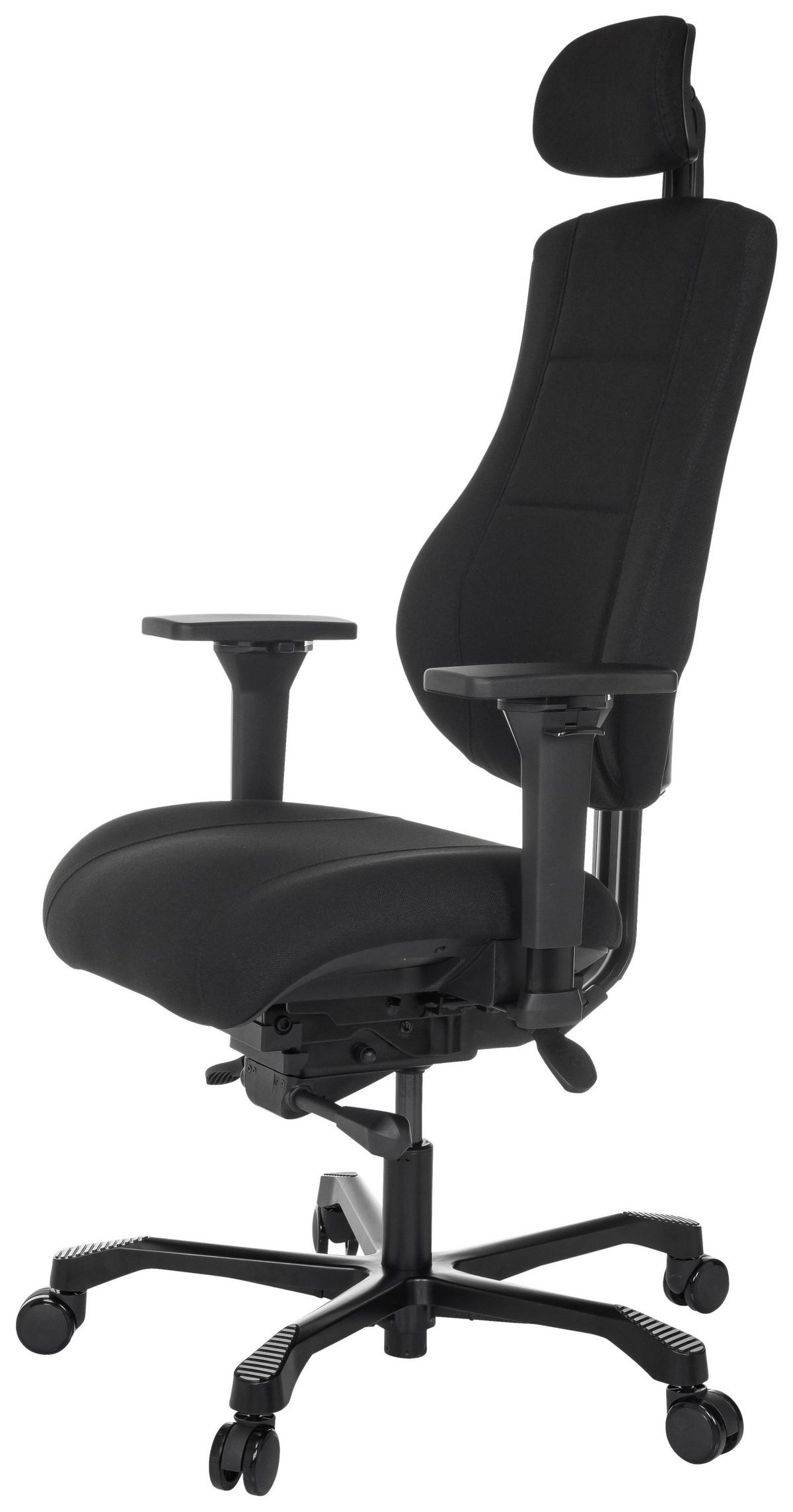 Drehstuhl 24 Hours Basic Schwarz B: 68 cm - Schwarz, MODERN, Kunststoff/Textil (68/109 - 151/70cm) - MID.YOU