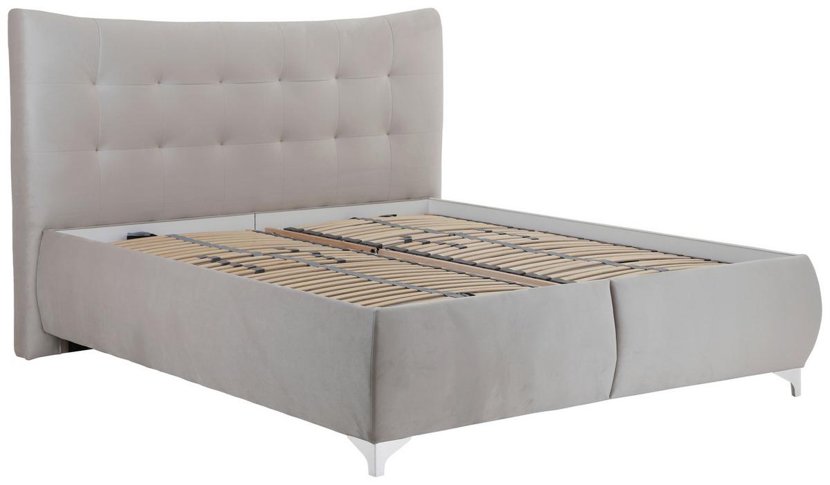 Čalouněná postel VIVARA 180x200, krémová - krémová, Moderní, dřevo/kompozitní dřevo (180/200cm)