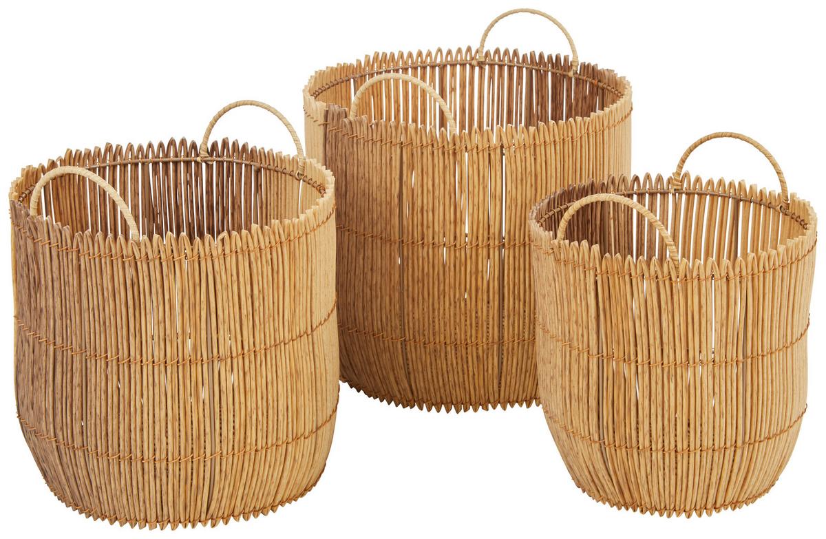 Korb Jasmina - L - Naturfarben, Basics, Kunststoff (32/30-35cm) - Luca Bessoni