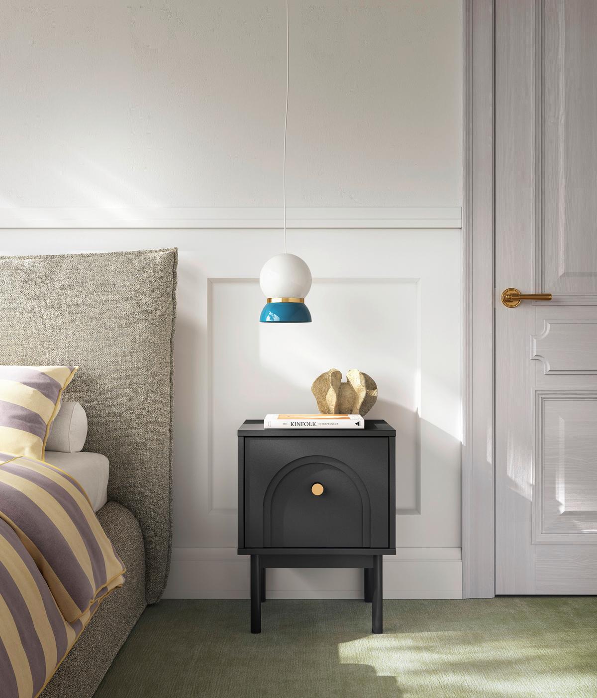 Nachtkästchen Mazoma Schwarz B: 41,5cm - Schwarz, LIFESTYLE, Holzwerkstoff (41,5/53,5/39cm) - MID.YOU