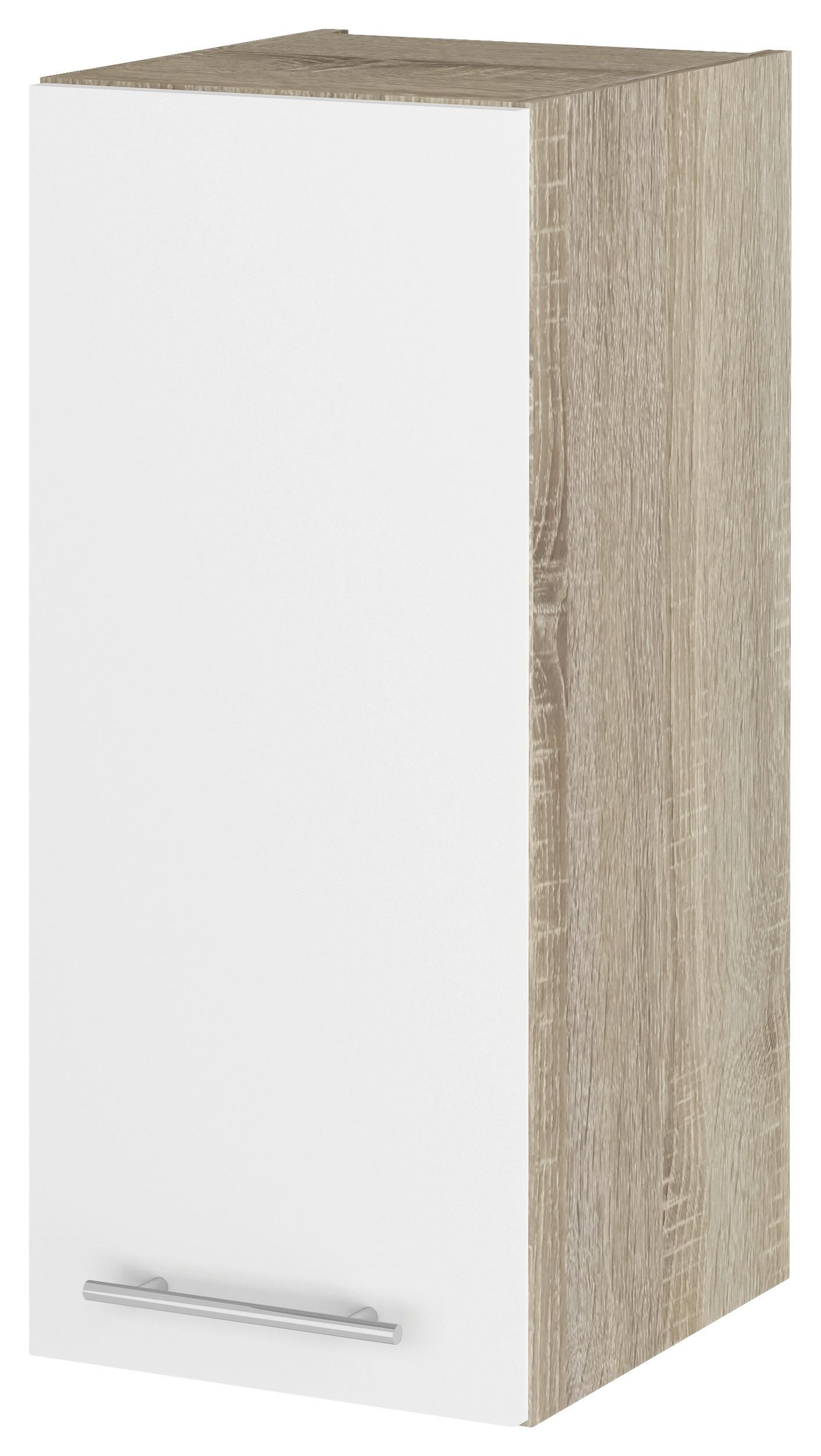 Felsőszekrény Corina - tölgyfa/fehér, Modern (30/72,4/34,6cm)
