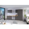 Küchenzeile Ip1200 ohne Geräte 310 cm Grafit / Eiche - Eichefarben/Graphitfarben, Basics, Holzwerkstoff (310cm) - Impuls