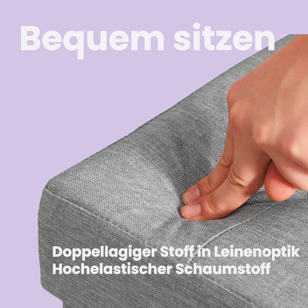 Sitzbox Grau B: 76 Cm - Grau, Basics, Holzwerkstoff/Textil (76/38/38cm)
