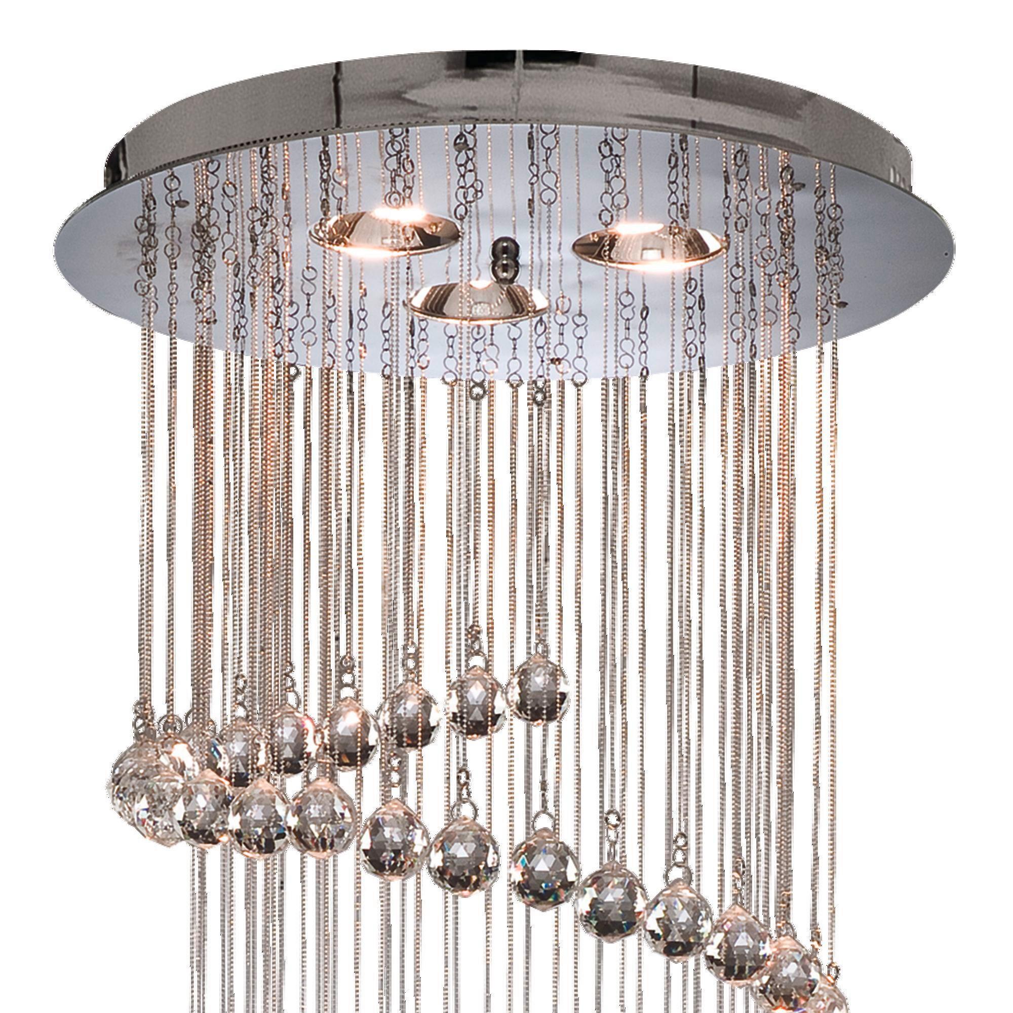 Deckenleuchte 7743cc Hallway - Chromfarben, Design, Glas/Metall (39/80cm)