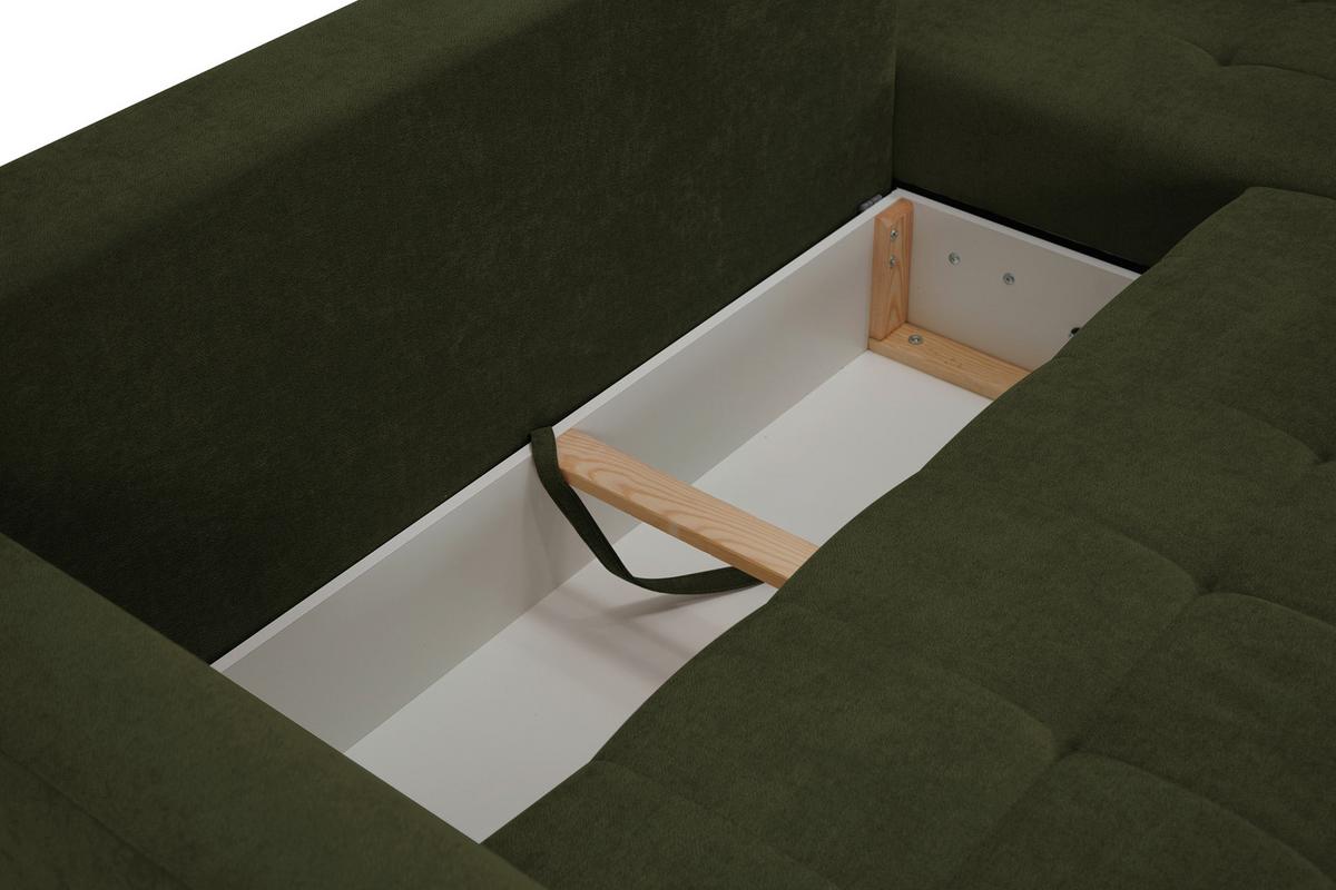 Ecksofa Asti Olivgrün S: 232x141 cm - Olivgrün, Design, Textil (232/141cm) - MID.YOU