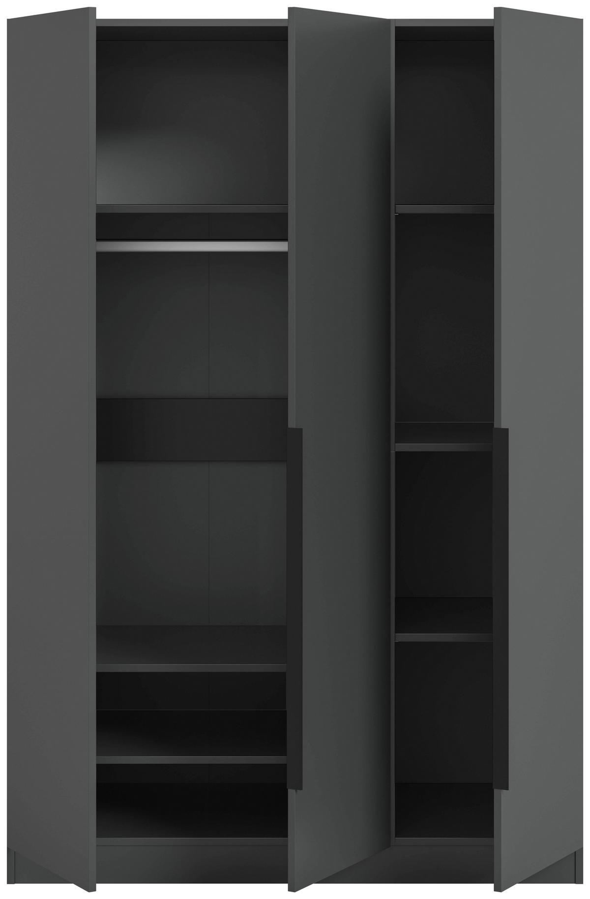 Drehtürenschrank Kopenhagen Anthrazit B: 120 Cm - Anthrazit, MODERN, Holzwerkstoff (120/181/52cm) - MID.YOU